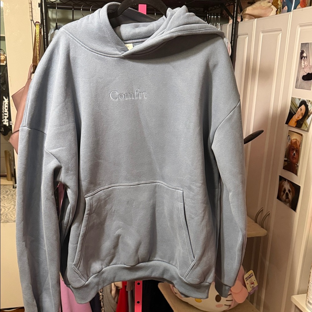 Comfrt  Blue Hoodie Sweater